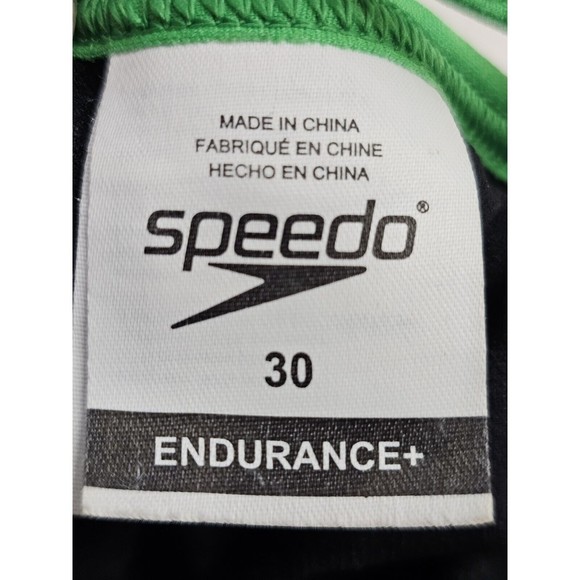 Speedo Endurance+ Womens Size 30 (4) Green Black One Piece Bathing Swimsuit - Picture 7 of 13